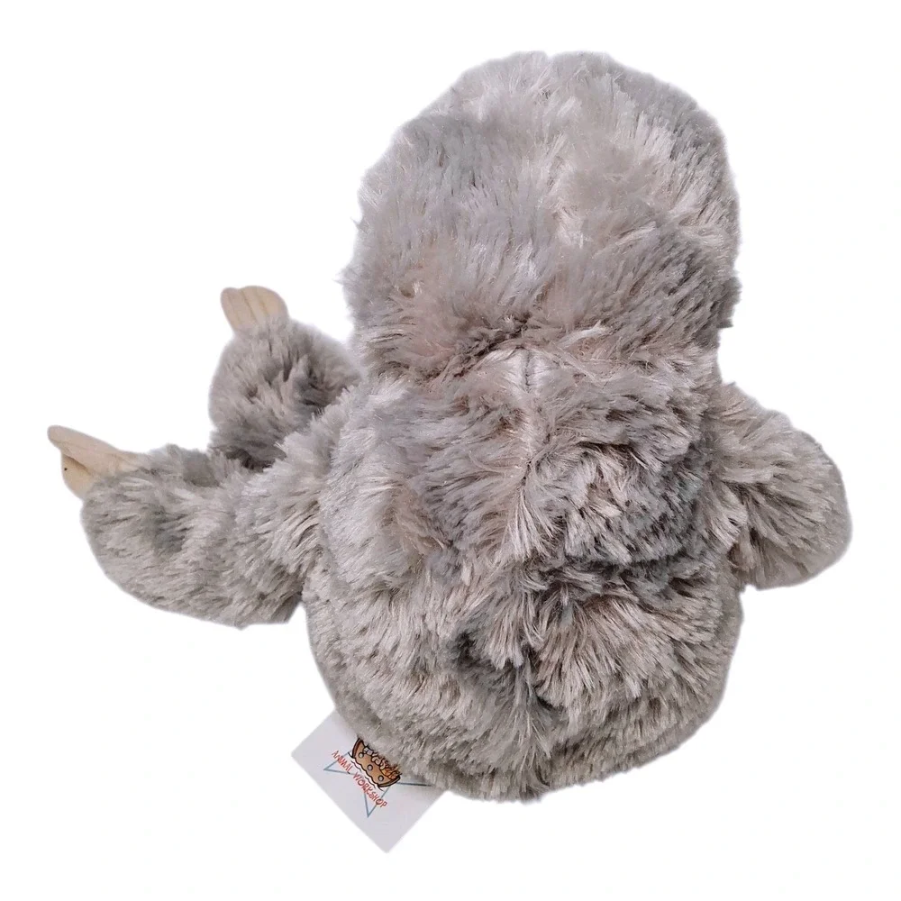 Noah's Ark‎ Animal Workshop Plush Sloth Toy Stuffed Animal Huggable Soft Gray